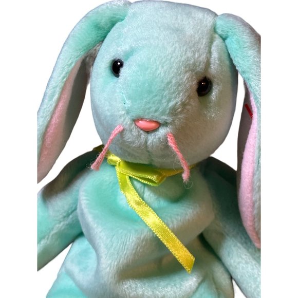 Ty Beanie Babies Hippity the Bunny Beanie Baby Plush Green - Picture 2 of 11